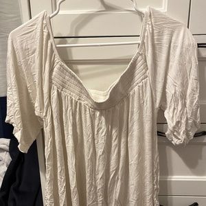 White flowy blouse